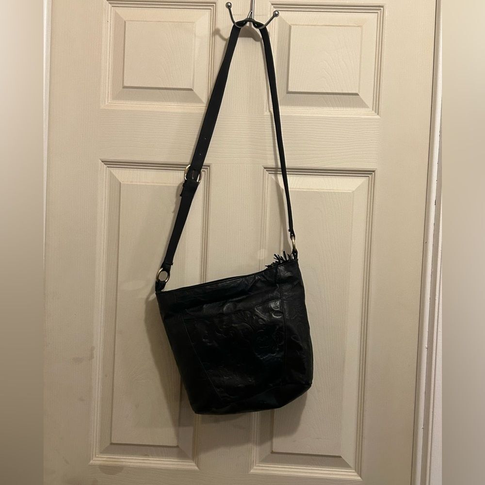 St. John’s Bay-Embossed Leather shoulder bag